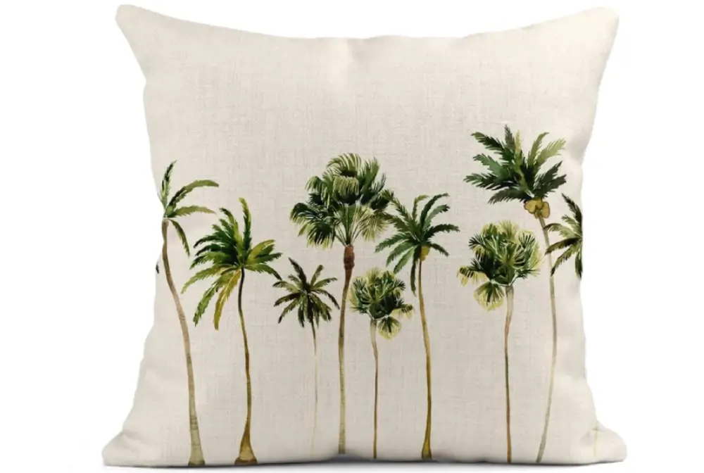 Palm Tree Lumbar Pillow Cover
