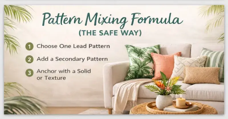 How to Mix and Match Throw Pillows (Designer Styling Guide) Pattern Mixing Formula