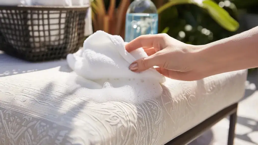deep cleaning outdoor pillow covers in cleaning solution
