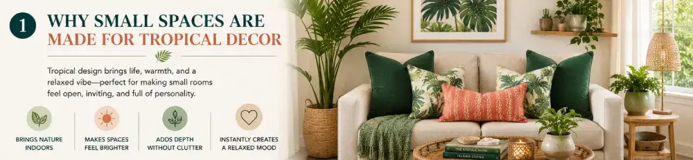Why Small Spaces Are Made for Tropical Decor