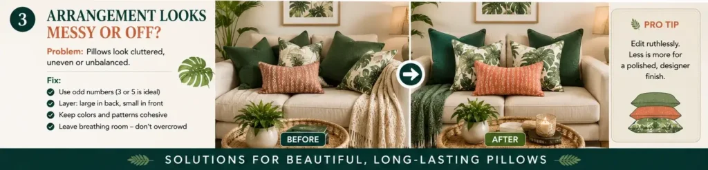 Pillow Problems & Fixes: The Complete Troubleshooting Guide (2026) Arrangement Always Looks Messy or Off