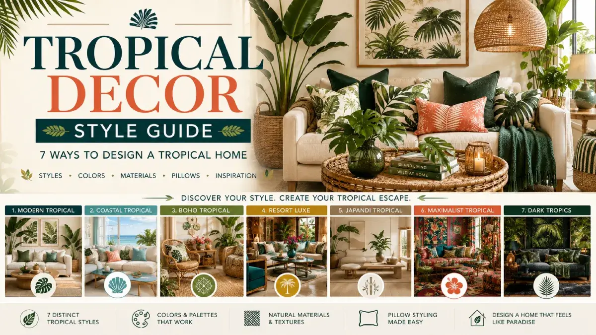 Tropical Decor Style Guide: 7 Ways to Design a Tropical Home (2026) Tropical Decor Style Guide