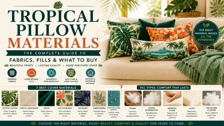 Tropical Pillow Tropical Pillow Materials